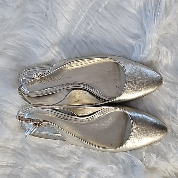 EUC Gold Ella Slingback Flats - Picture 7 of 7